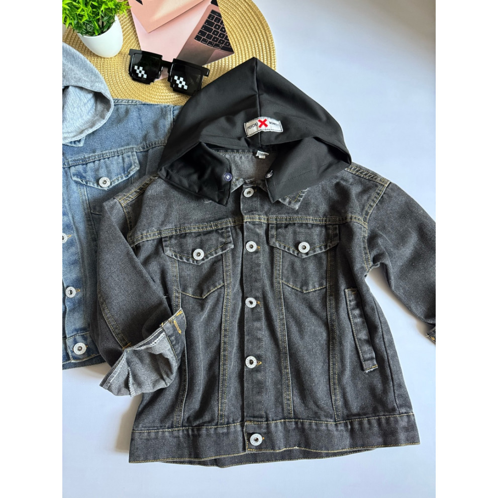 Джинсова курточка Blue Blanket для хлопчика колір чорний 10755 Джинсова курточка Blue Blanket для хлопчика колір чорний 10755