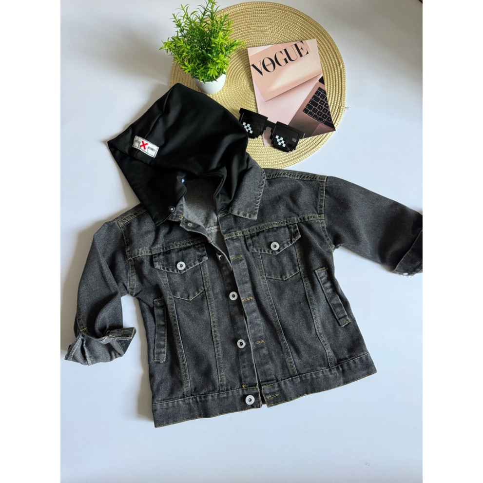 Джинсова курточка Blue Blanket для хлопчика колір чорний 10755 Джинсова курточка Blue Blanket для хлопчика колір чорний 10755