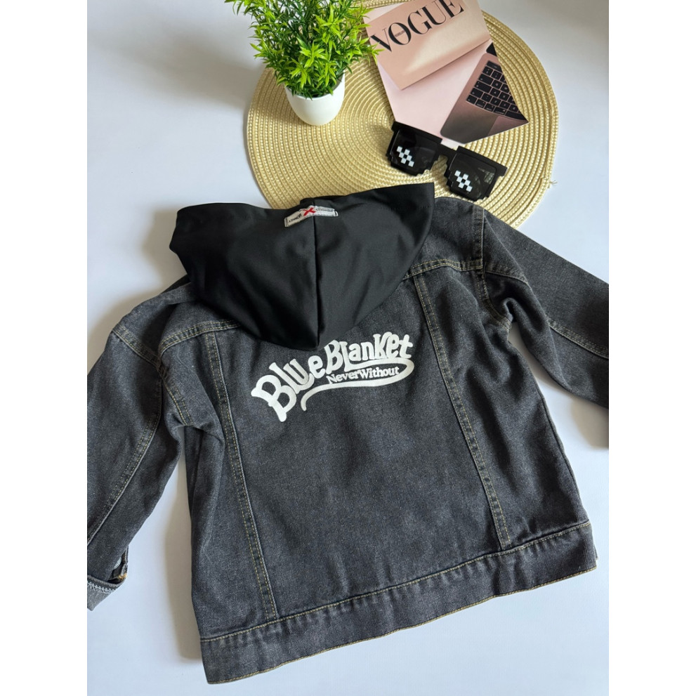 Джинсова курточка Blue Blanket для хлопчика колір чорний 10755 Джинсова курточка Blue Blanket для хлопчика колір чорний 10755