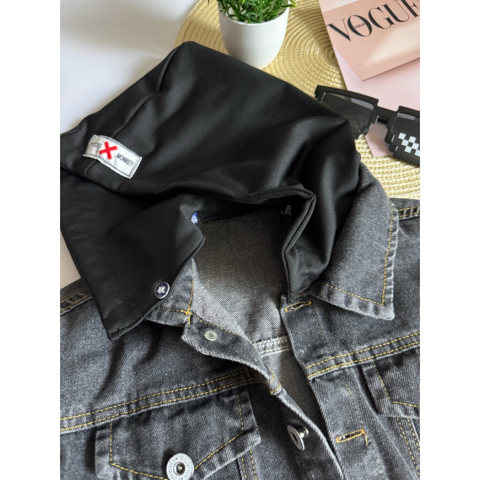 Джинсова курточка Blue Blanket для хлопчика колір чорний 10755 Джинсова курточка Blue Blanket для хлопчика колір чорний 10755