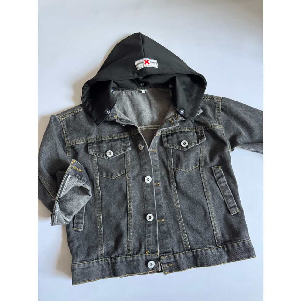 Джинсова курточка Blue Blanket для хлопчика колір чорний 10755 Джинсова курточка Blue Blanket для хлопчика колір чорний 10755