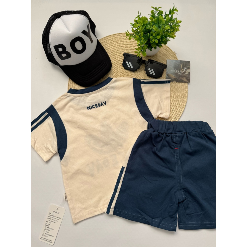 Костюм Nice Day на літо хлопчику колір синій 10786