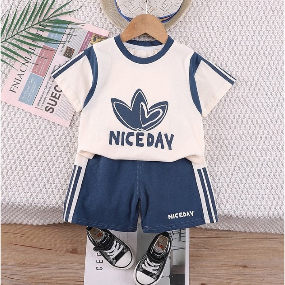 Костюм Nice Day на літо хлопчику колір синій 10786