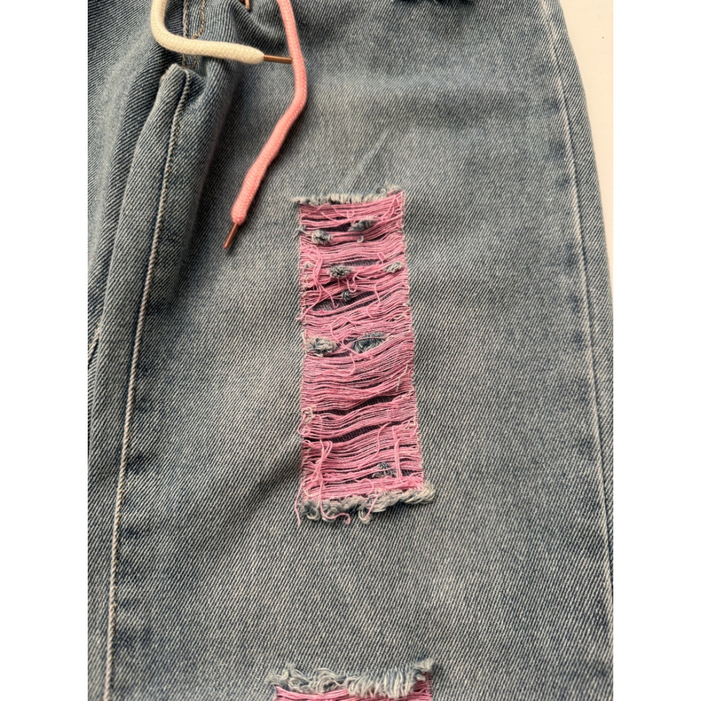 Комплект для дівчинки біла футболка і джинси 10790 Комплект для дівчинки біла футболка і джинси 10790