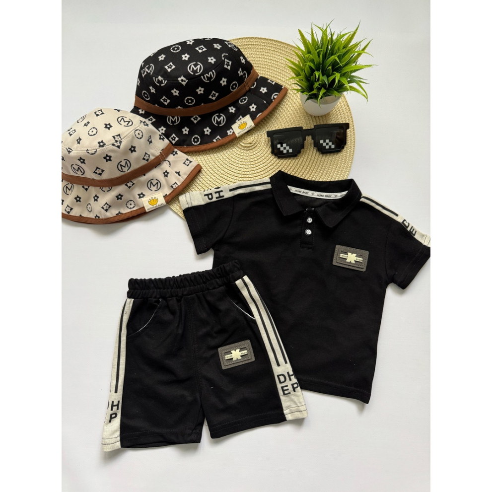 Костюм хлопчику на літо колір чорний 10808 Костюм хлопчику на літо колір чорний 10808