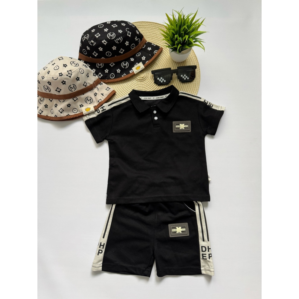 Костюм хлопчику на літо колір чорний 10808 Костюм хлопчику на літо колір чорний 10808