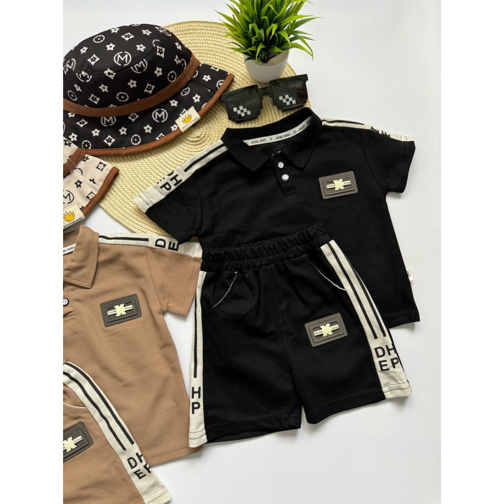 Костюм хлопчику на літо колір чорний 10808 Костюм хлопчику на літо колір чорний 10808