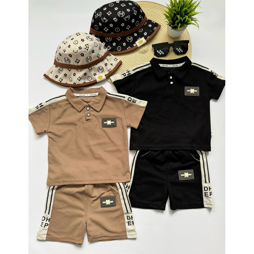 Костюм хлопчику на літо колір чорний 10808 Костюм хлопчику на літо колір чорний 10808