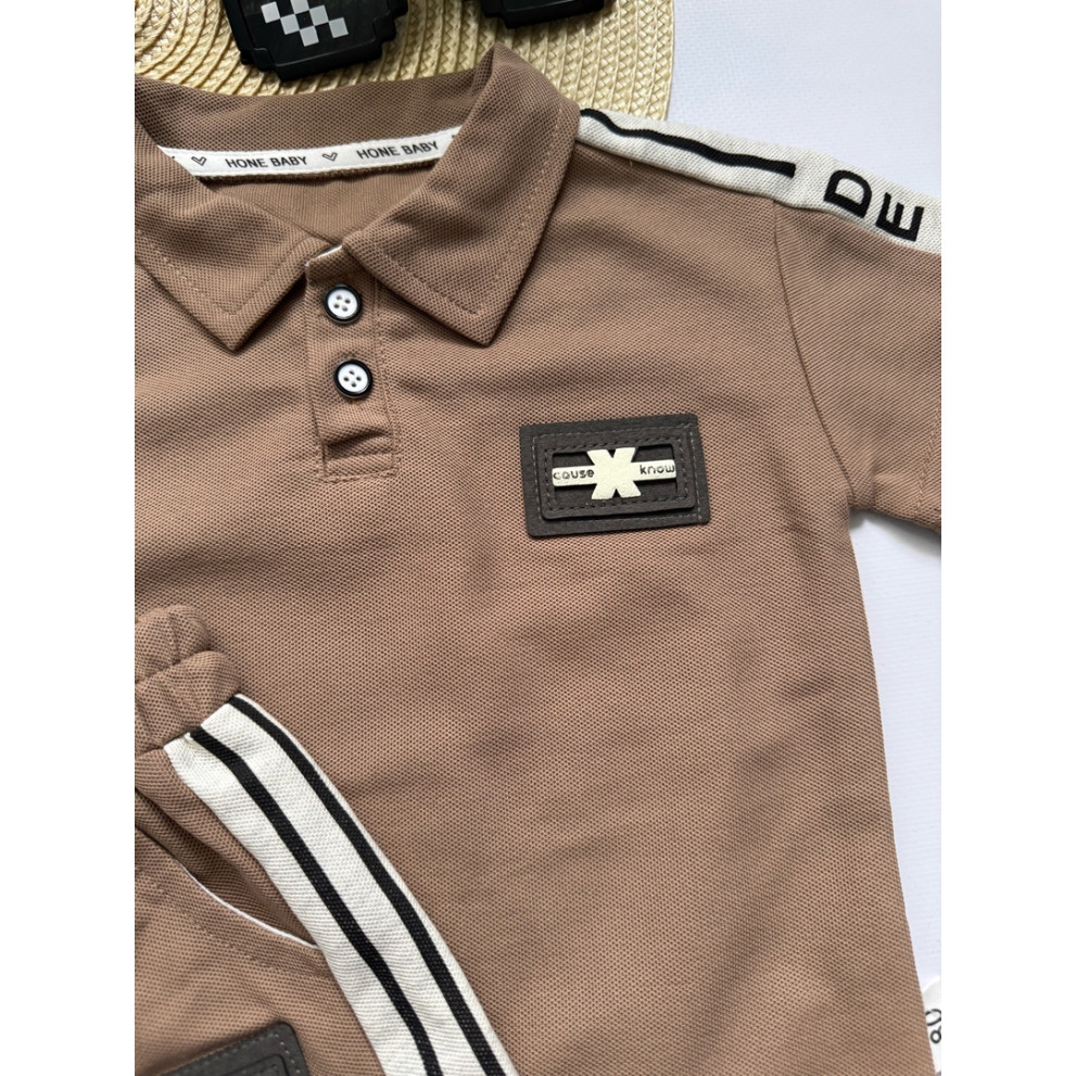 Костюм хлопчику на літо колір коричневий 10809 Костюм хлопчику на літо колір коричневий 10809