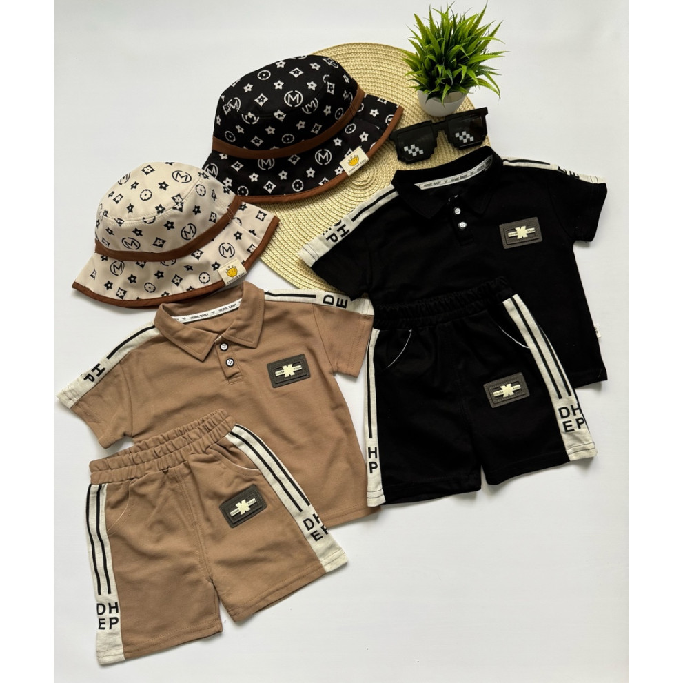 Костюм хлопчику на літо колір коричневий 10809 Костюм хлопчику на літо колір коричневий 10809