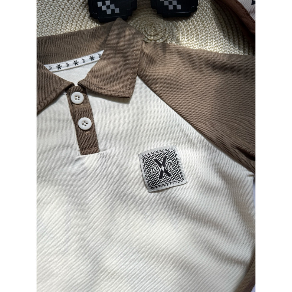 Костюм хлопчику на літо колір коричневий 10814 Костюм хлопчику на літо колір коричневий 10814