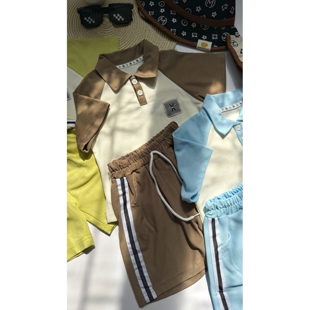 Костюм хлопчику на літо колір коричневий 10814 Костюм хлопчику на літо колір коричневий 10814