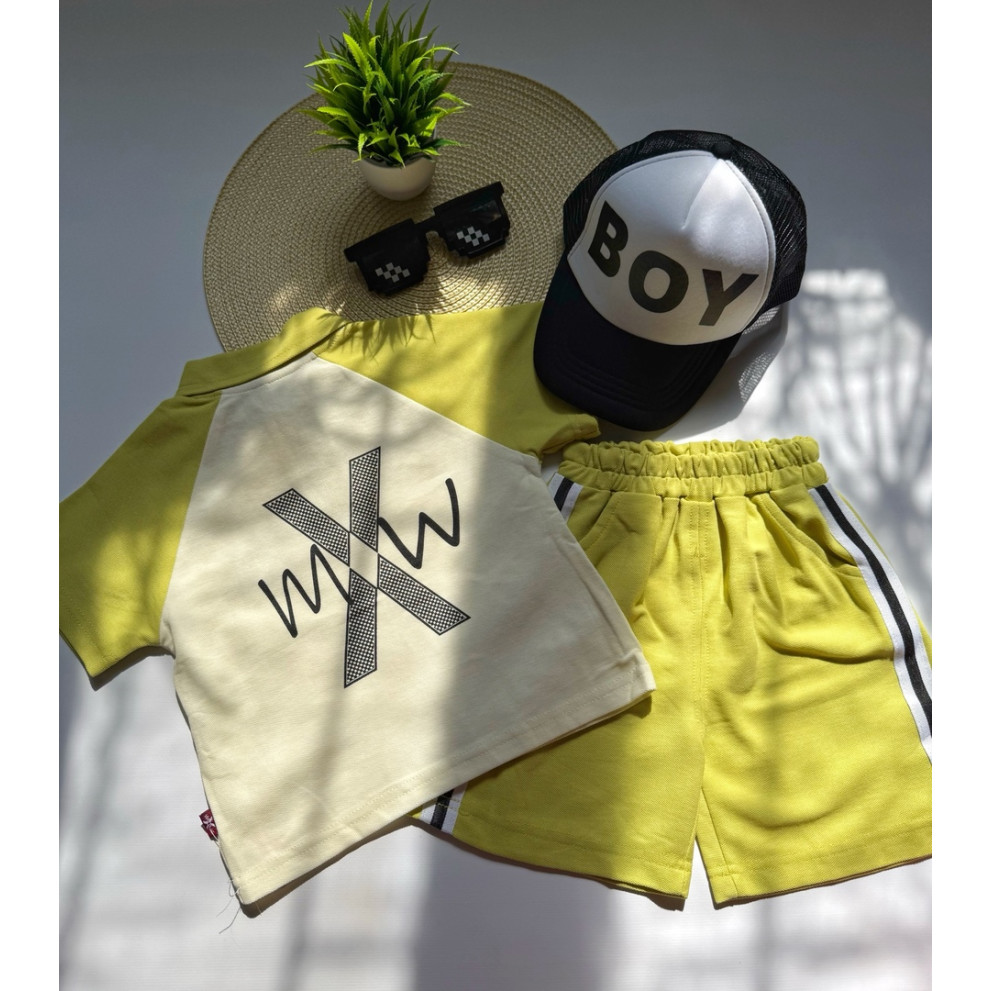 Костюм хлопчику на літо колір салатовий 10816 Костюм хлопчику на літо колір салатовий 10816