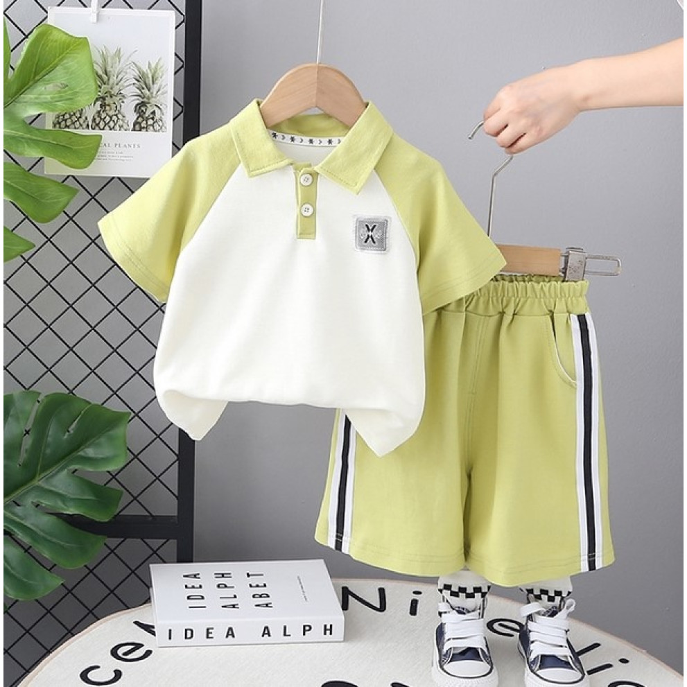 Костюм хлопчику на літо колір салатовий 10816