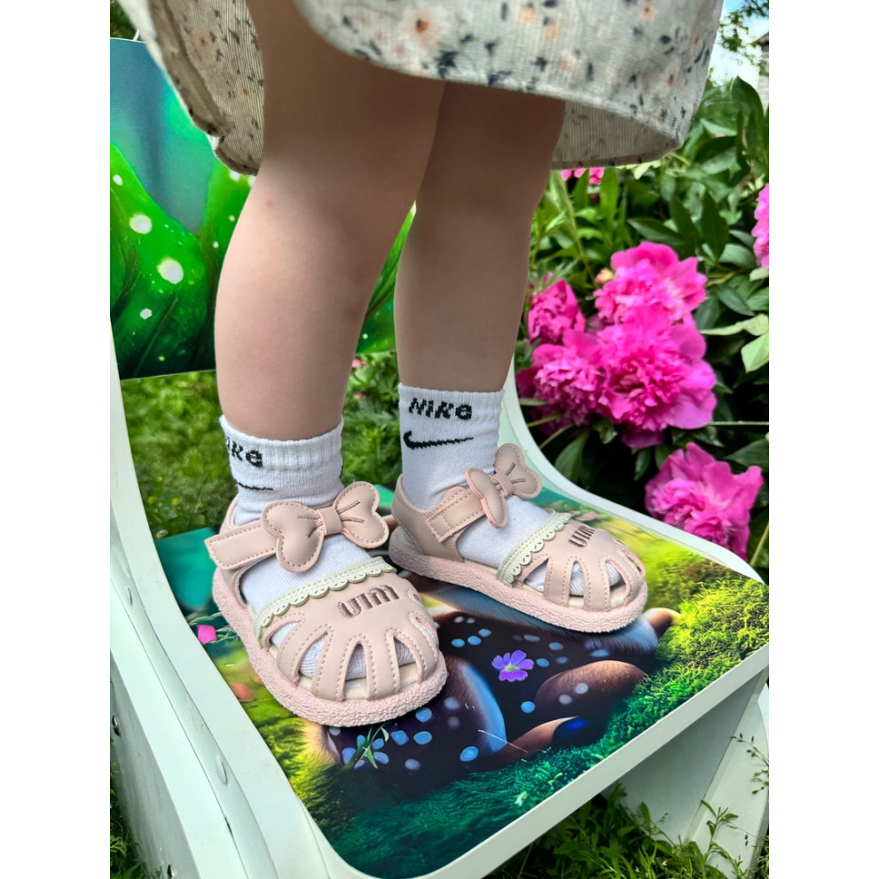 Босоніжки Uim для дівчинки з бантиком колір рожевий 10819