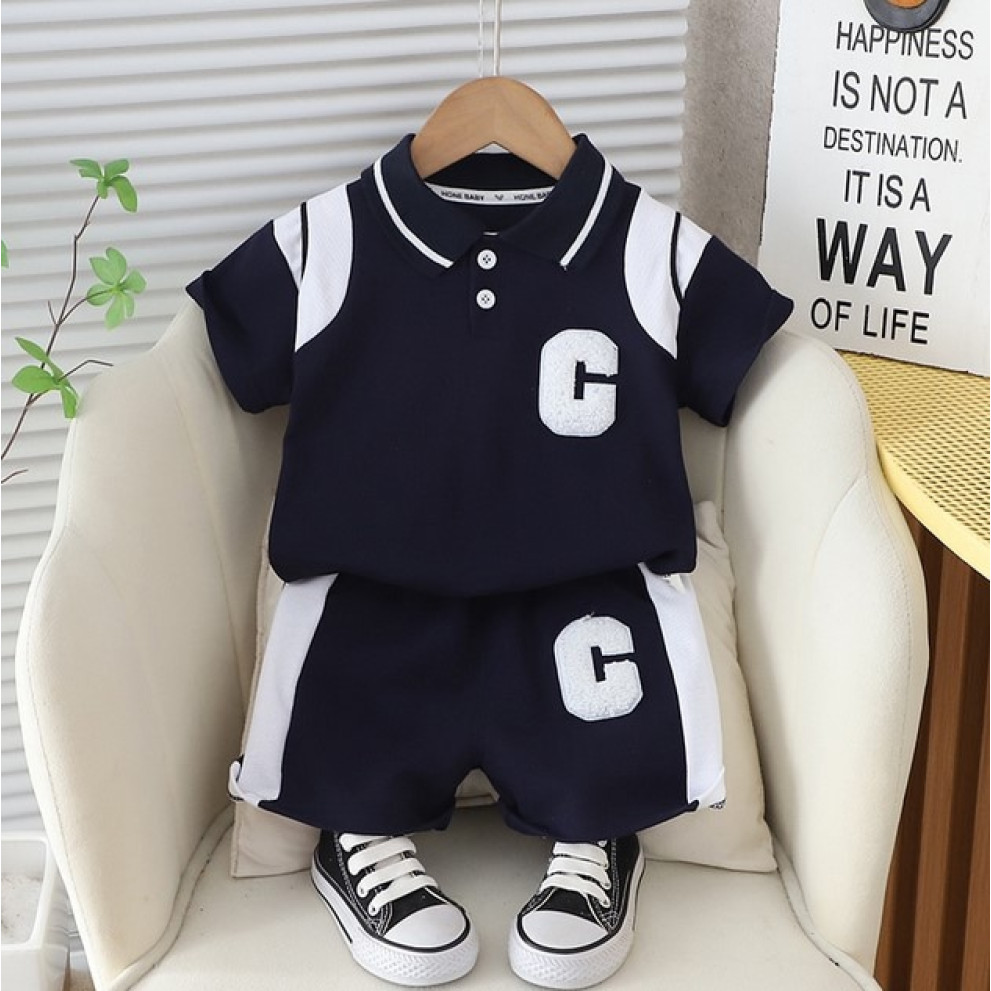 Костюм хлопчика С на літо колір темно-синій 10823