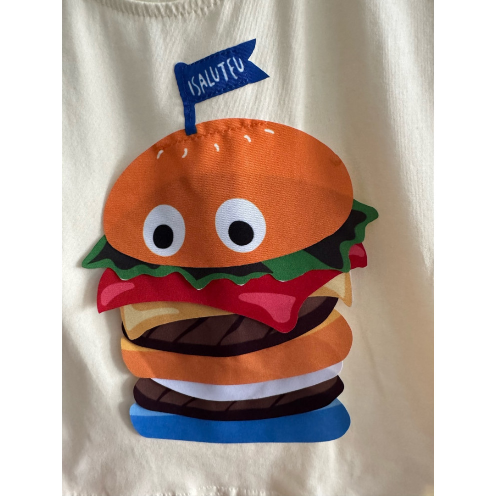 Костюм хлопчику Бургер на літо світла футболка 10828 Костюм хлопчику Бургер на літо світла футболка 10828