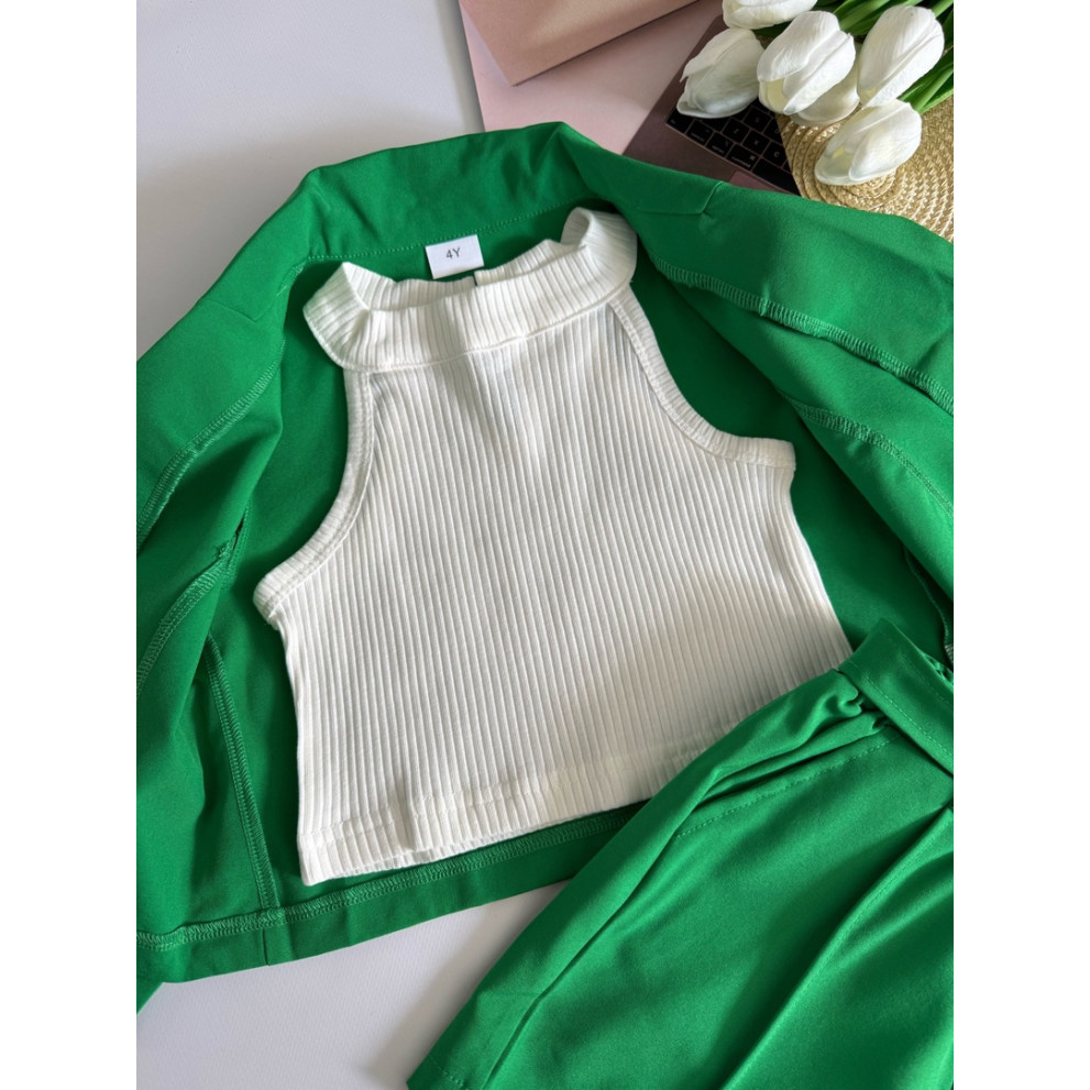 Стильний комплект для дівчинки колір зелений 10829 Стильний комплект для дівчинки колір зелений 10829