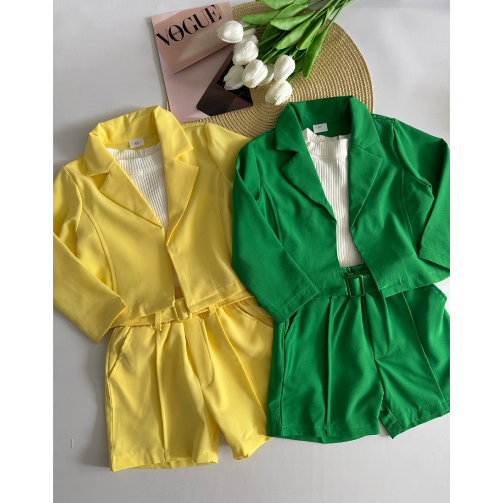 Стильний комплект для дівчинки колір зелений 10829 Стильний комплект для дівчинки колір зелений 10829