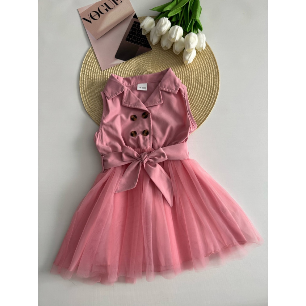 Сукня для дівчинки з фатином колір рожевий 10835