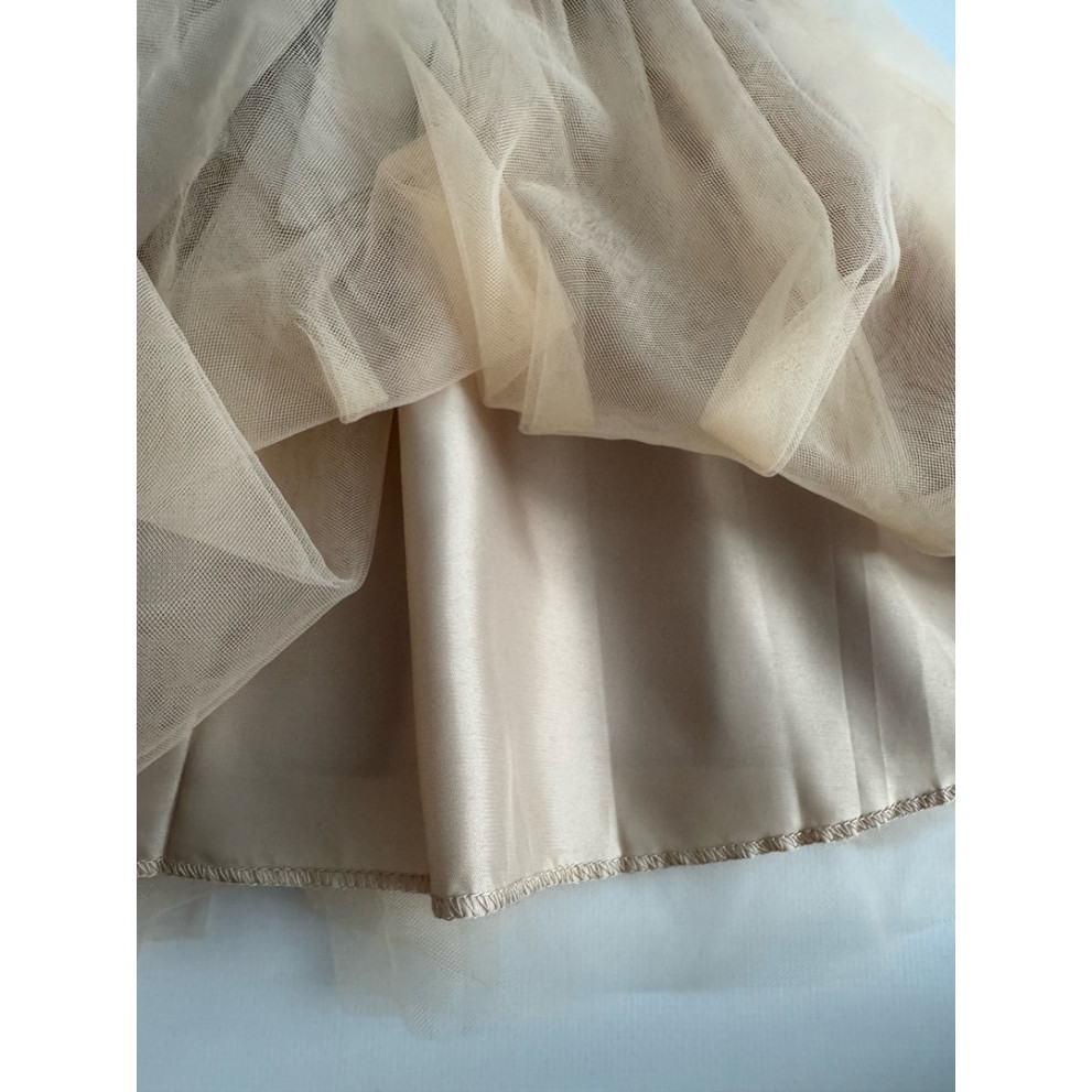 Сукня для дівчинки з фатином колір бежевий 10837