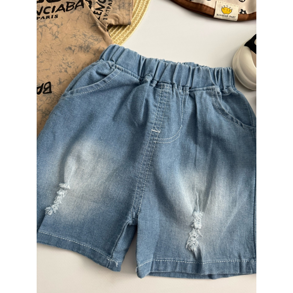 Костюм для хлопчика на літо коричневий верх 10867 Костюм для хлопчика на літо коричневий верх 10867