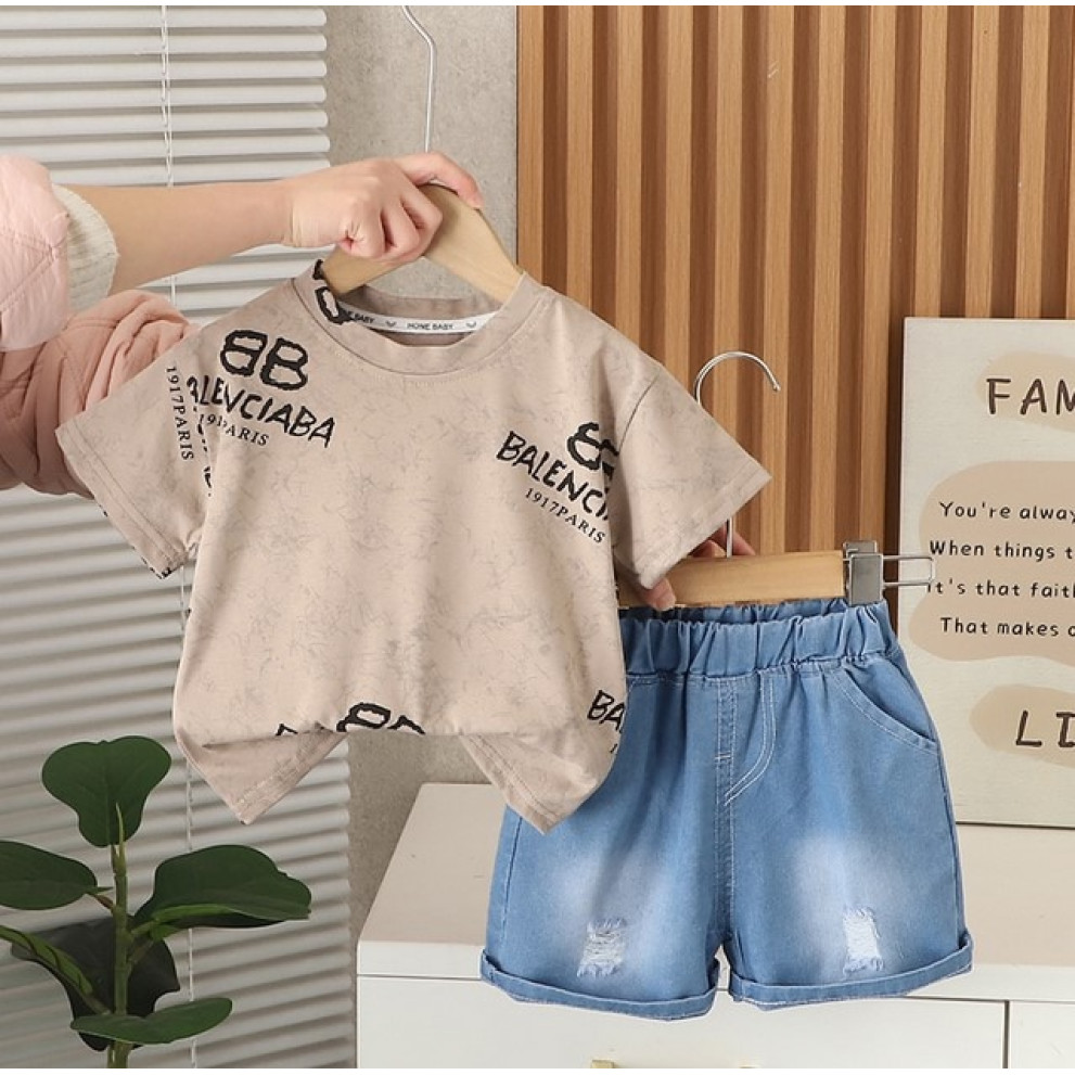 Костюм для хлопчика на літо коричневий верх 10867 