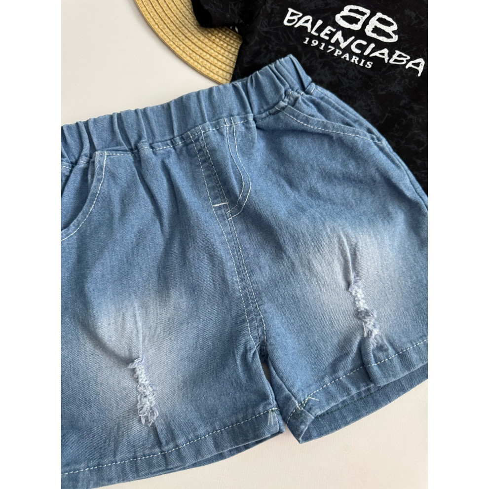 Костюм для хлопчика на літо чорний верх 10869 Костюм для хлопчика на літо чорний верх 10869