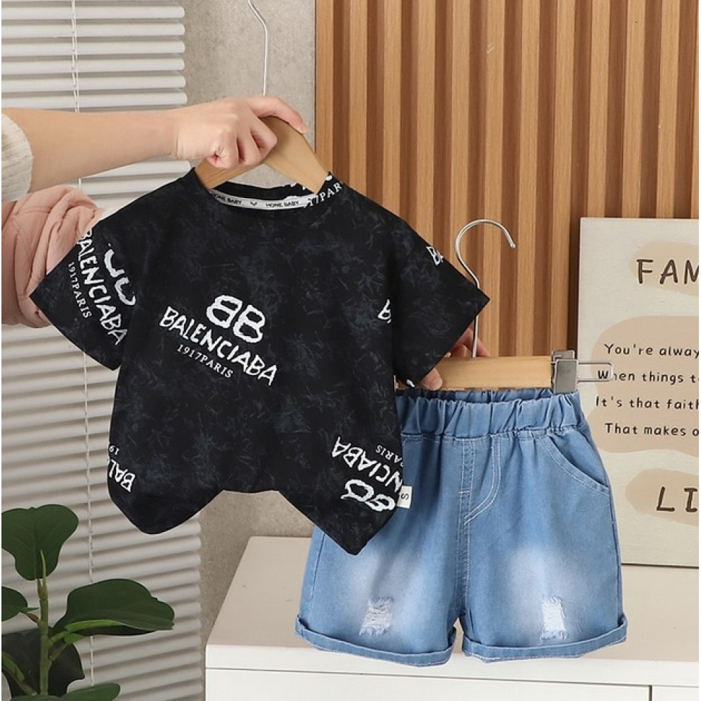 Костюм для хлопчика на літо чорний верх 10869 