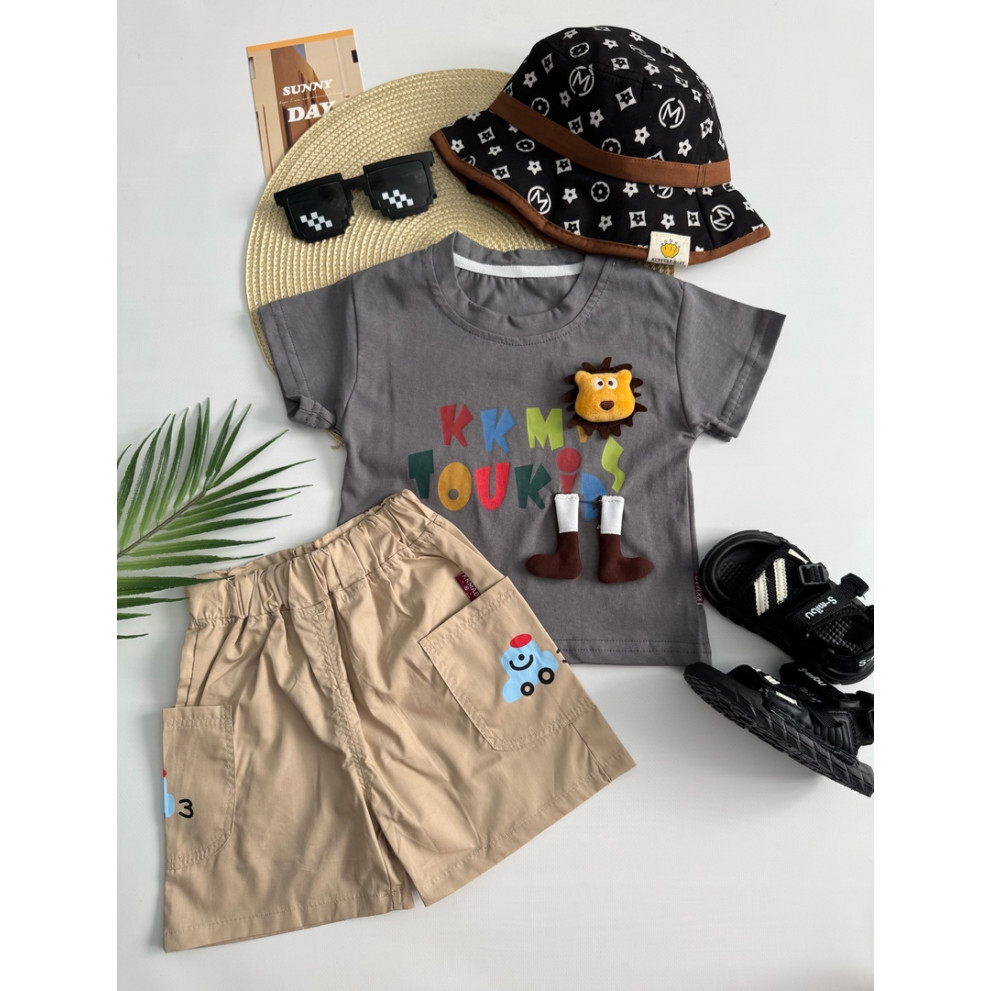 Костюм на літо хлопчику з левенятком 10876 Костюм на літо хлопчику з левенятком 10876