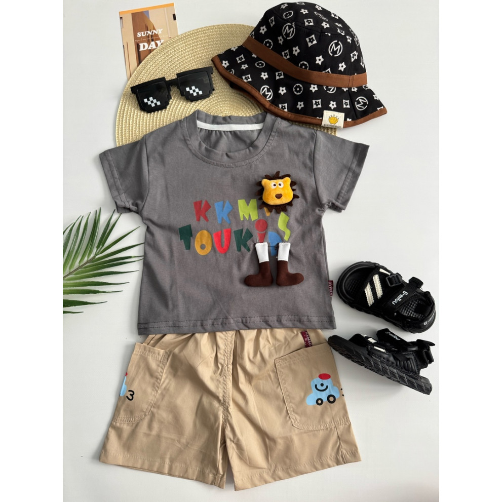 Костюм на літо хлопчику з левенятком 10876 Костюм на літо хлопчику з левенятком 10876