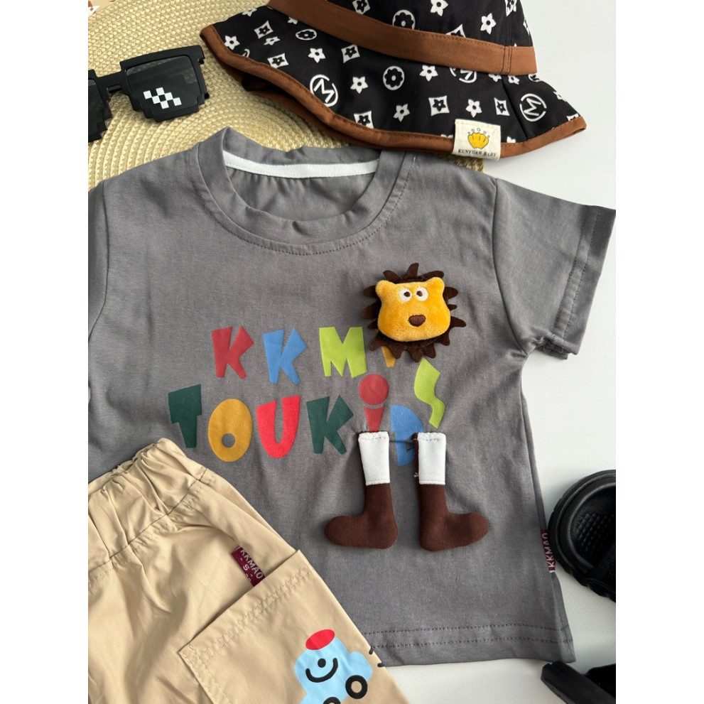 Костюм на літо хлопчику з левенятком 10876 Костюм на літо хлопчику з левенятком 10876