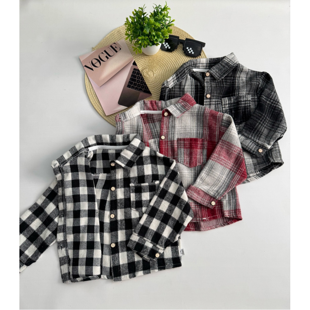 Сорочка для хлопчика стильна чорно-біла 10881 Сорочка для хлопчика стильна чорно-біла 10881