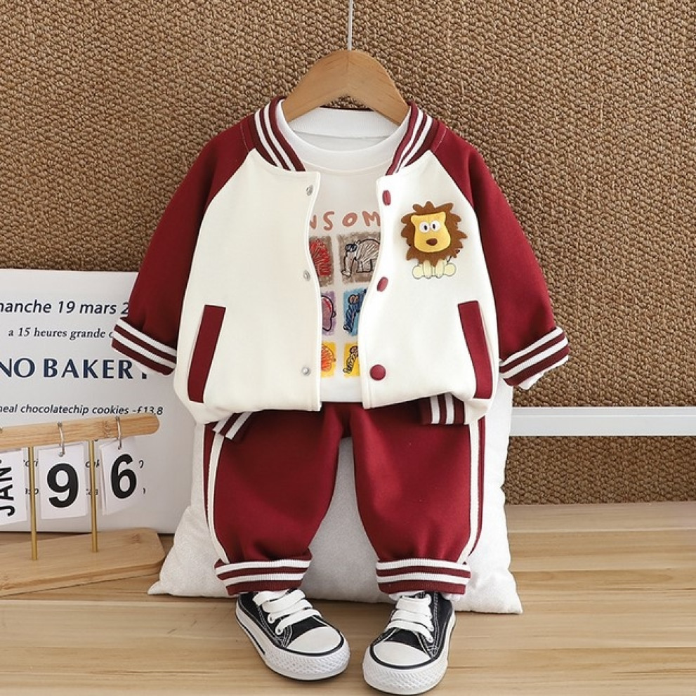 Костюм для хлопчика трійка з левенятком 10889