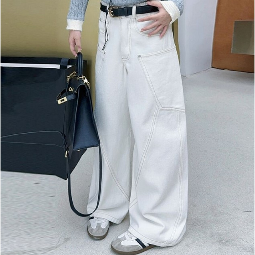 Джинси для дівчинки колір білий 10897