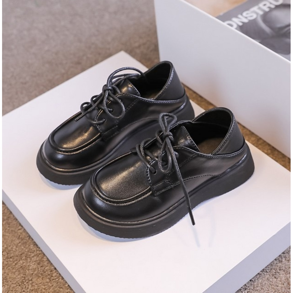 Туфлі дитячі зі шнурівкою колір чорний 10900