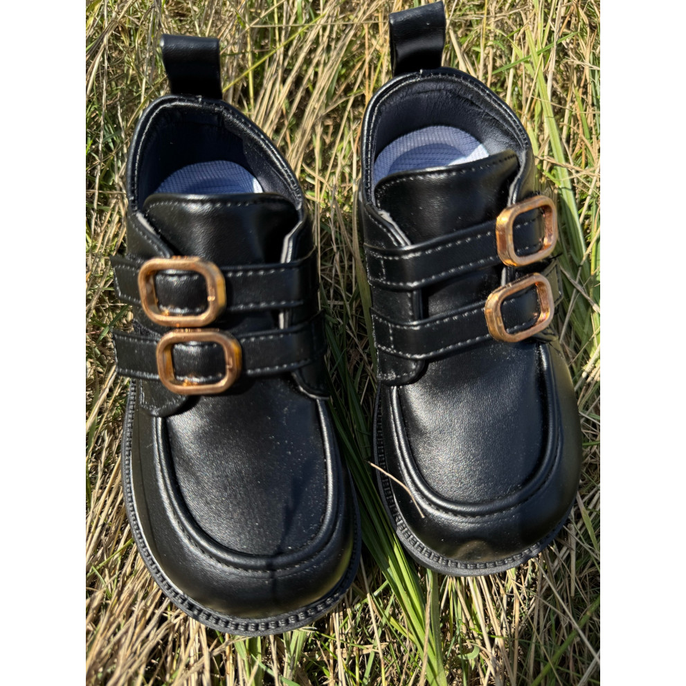 Стильні лофери унісенкс колір чорний 10905