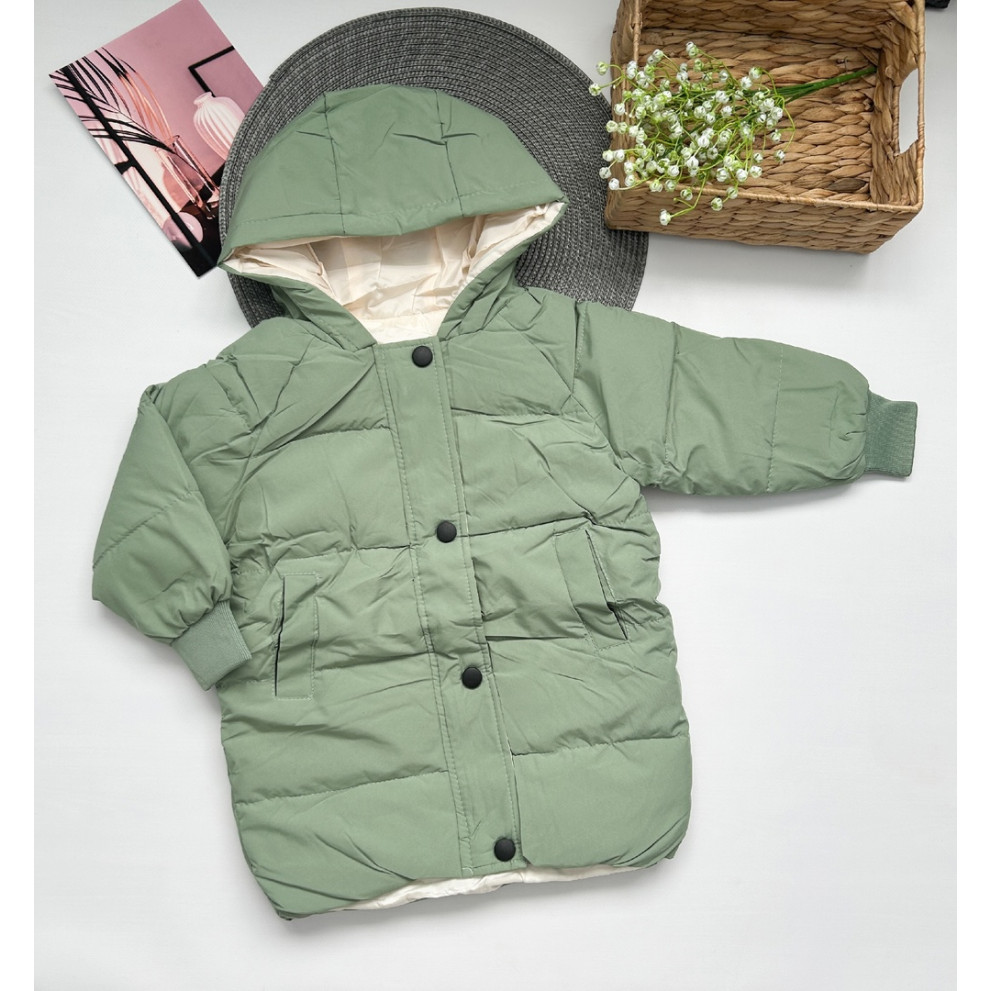 Пальто демісезонне зелене 1560