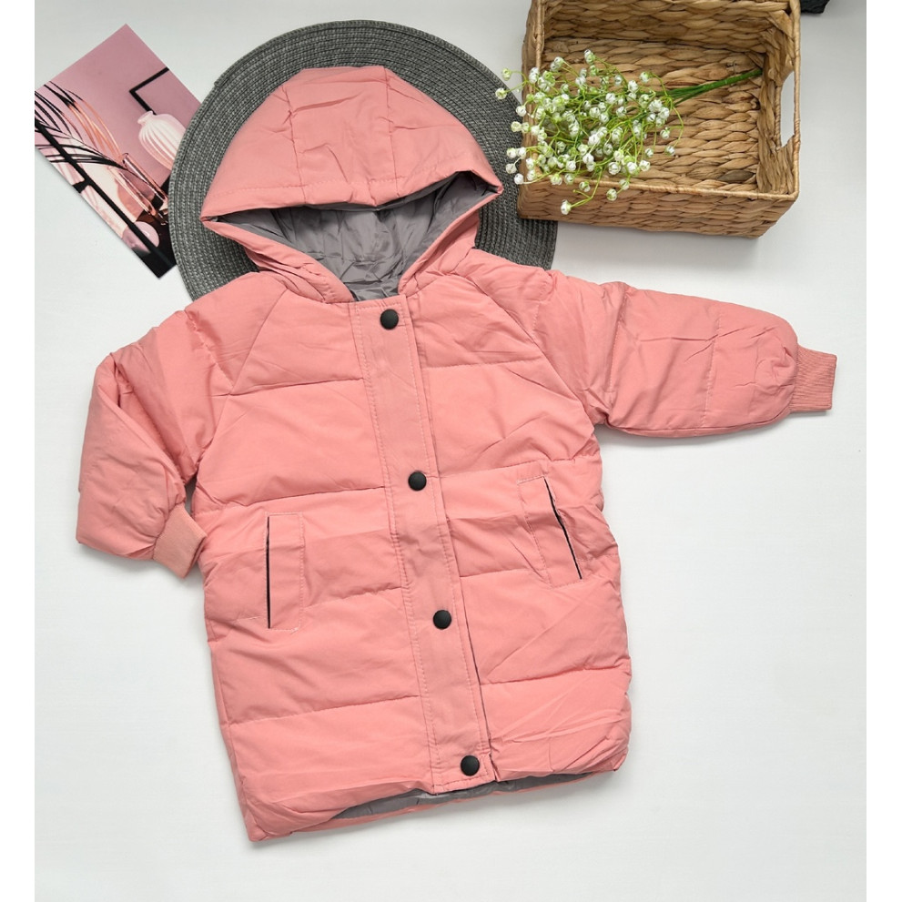 Пальто демісезонне рожеве 10156