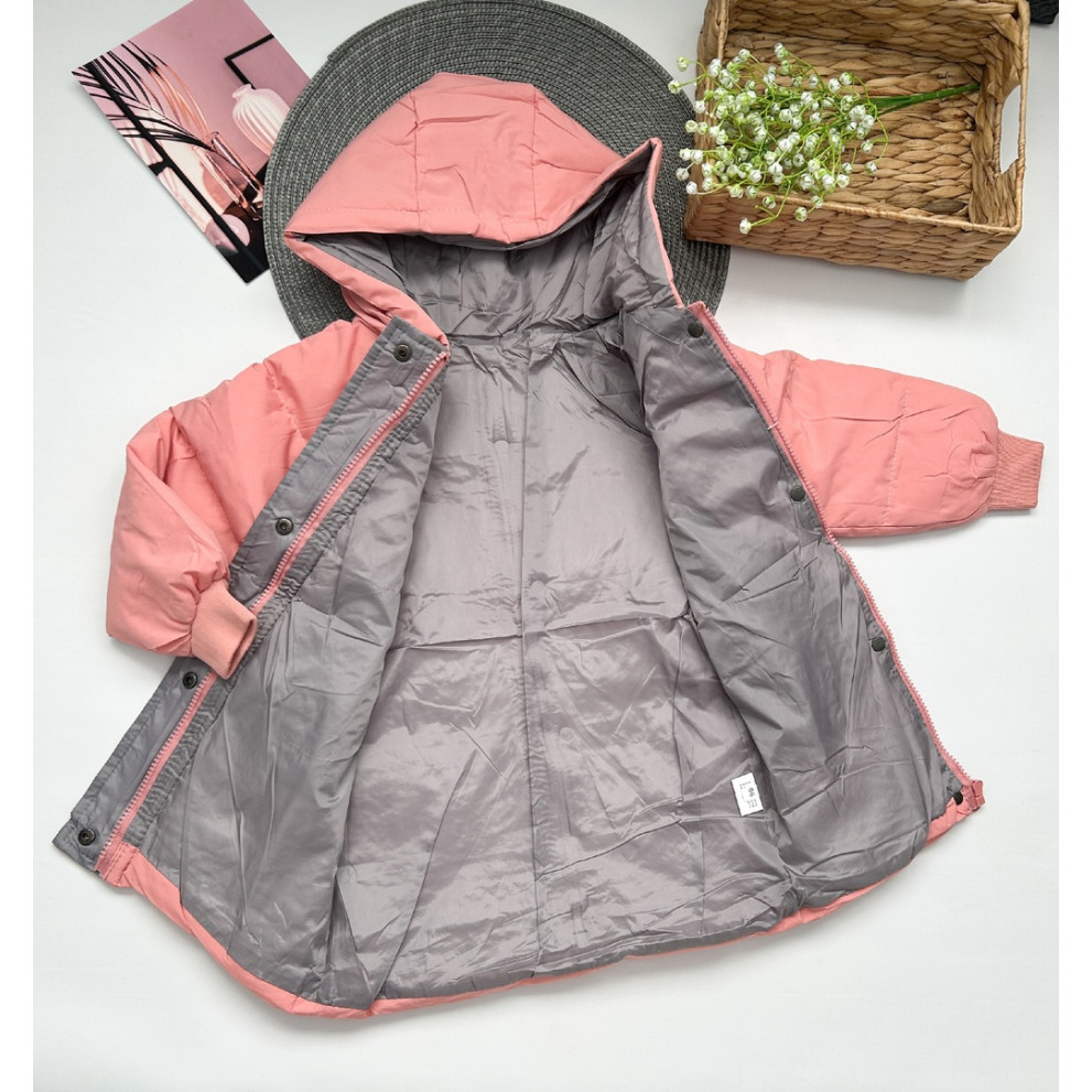 Пальто демісезонне рожеве 10156