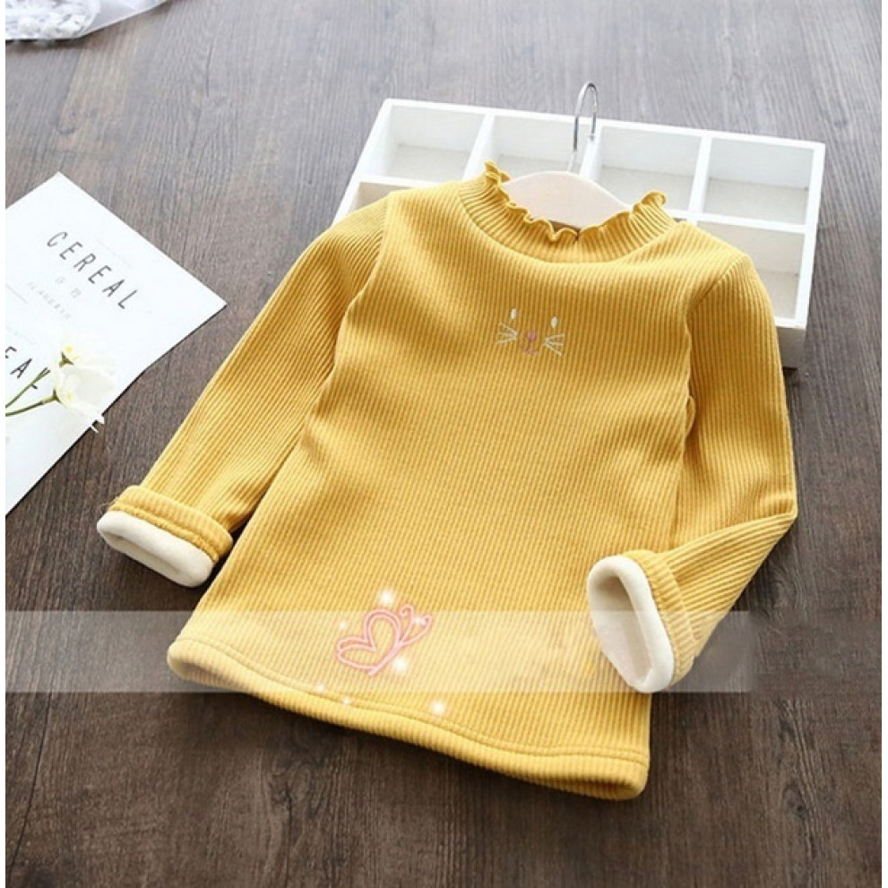 Утеплена кофта для дівчинки Cat жовта 1987 