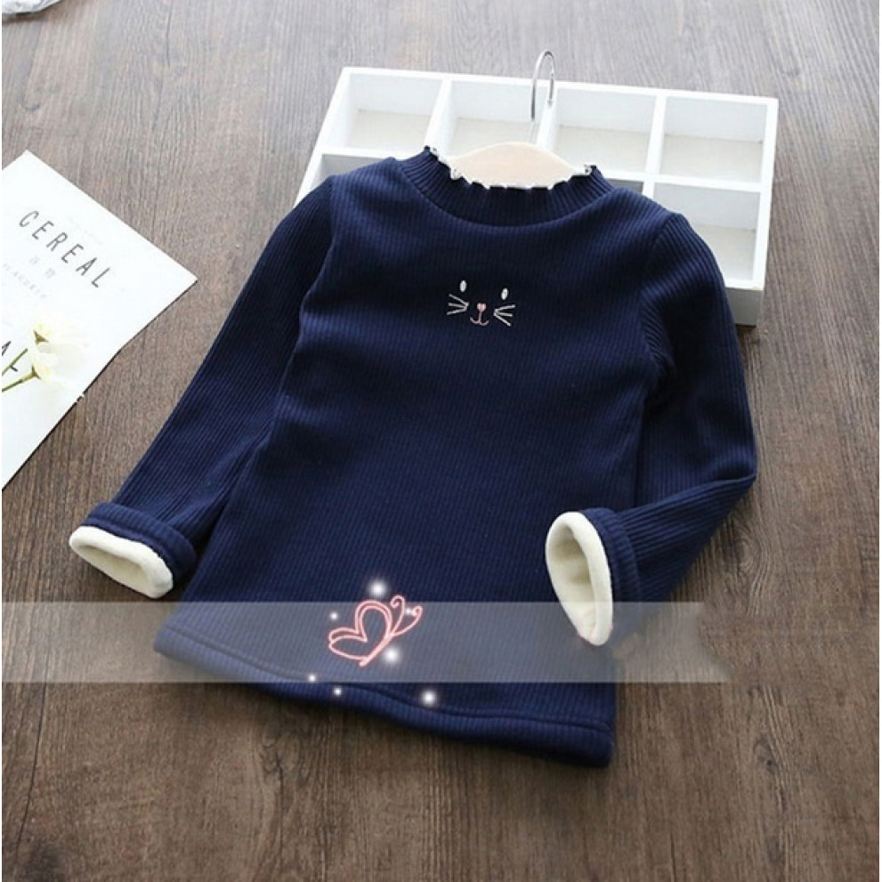 Утеплена кофта для дівчинки Cat синя 1989 