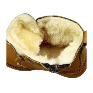 Черевички дитячі з хутром зимові like timberland коричневий