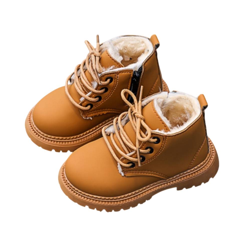 Черевички дитячі з хутром зимові like timberland коричневий