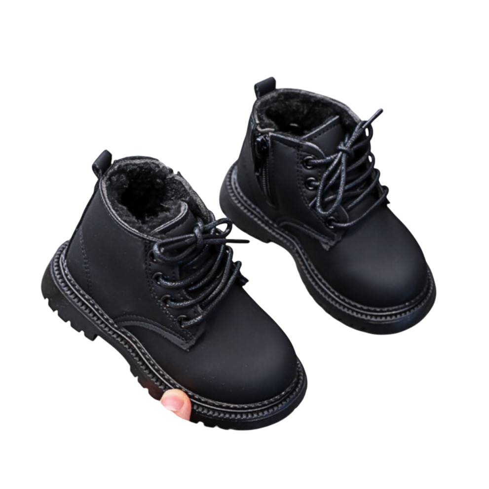 Черевички дитячі з хутром зимові like timberland чорний