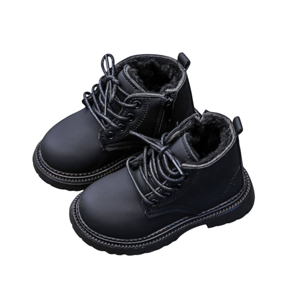 Черевички дитячі з хутром зимові like timberland чорний