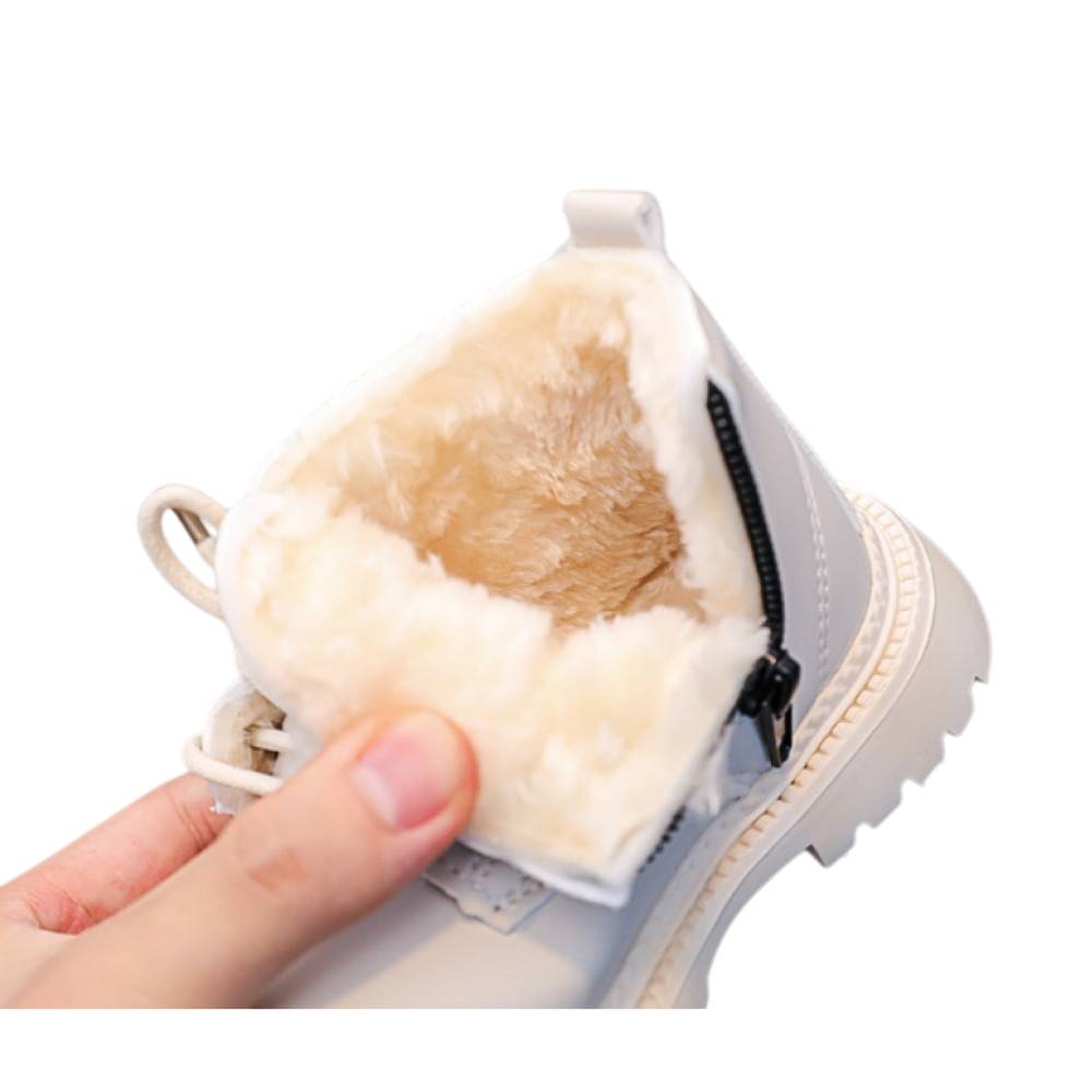 Черевички дитячі з хутром зимові like timberland білий