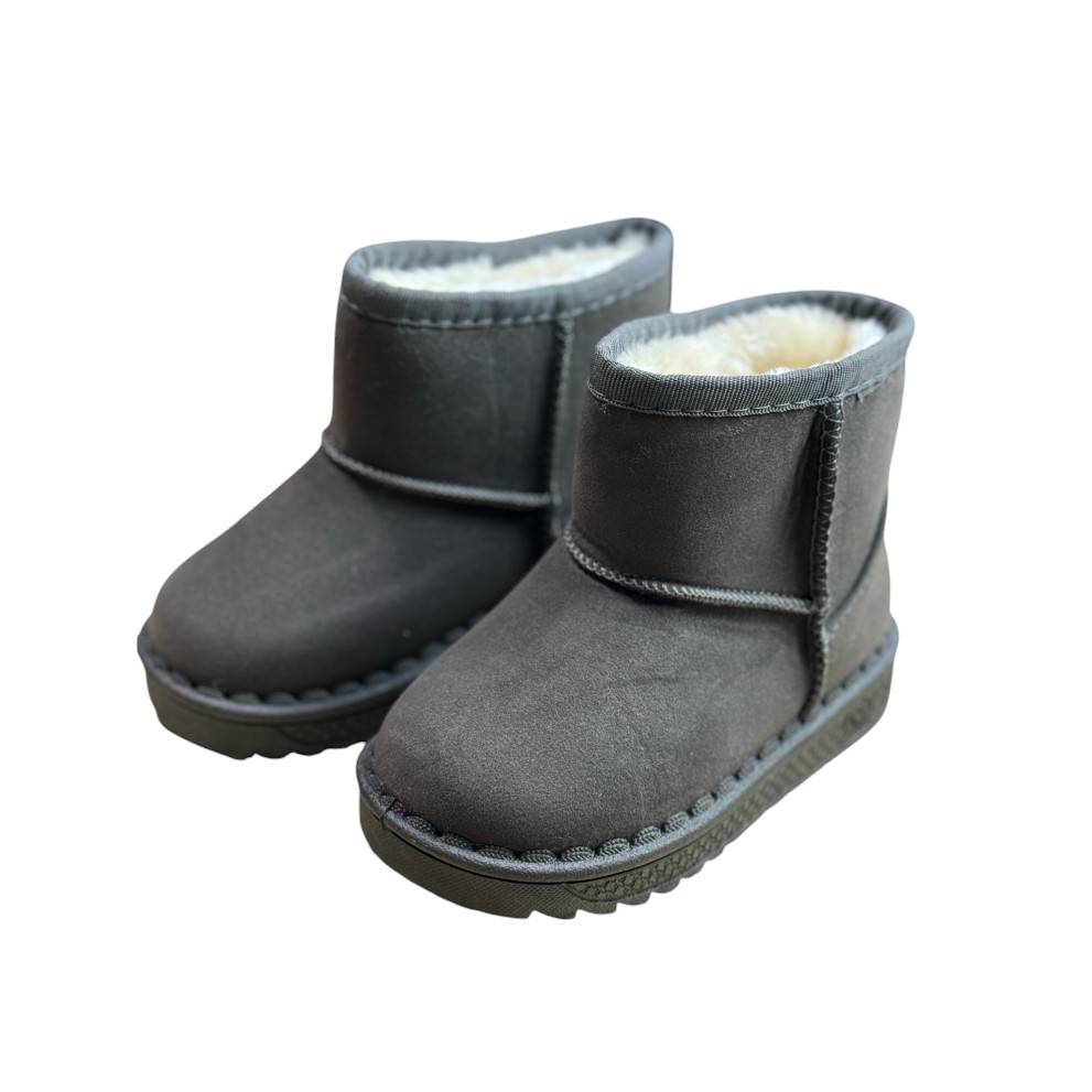 Угги дитячі зимові FN з еко-нубуку, сірі - теплі черевики з хутром Угги дитячі зимові FN з еко-нубуку, сірі - теплі черевики з хутром
