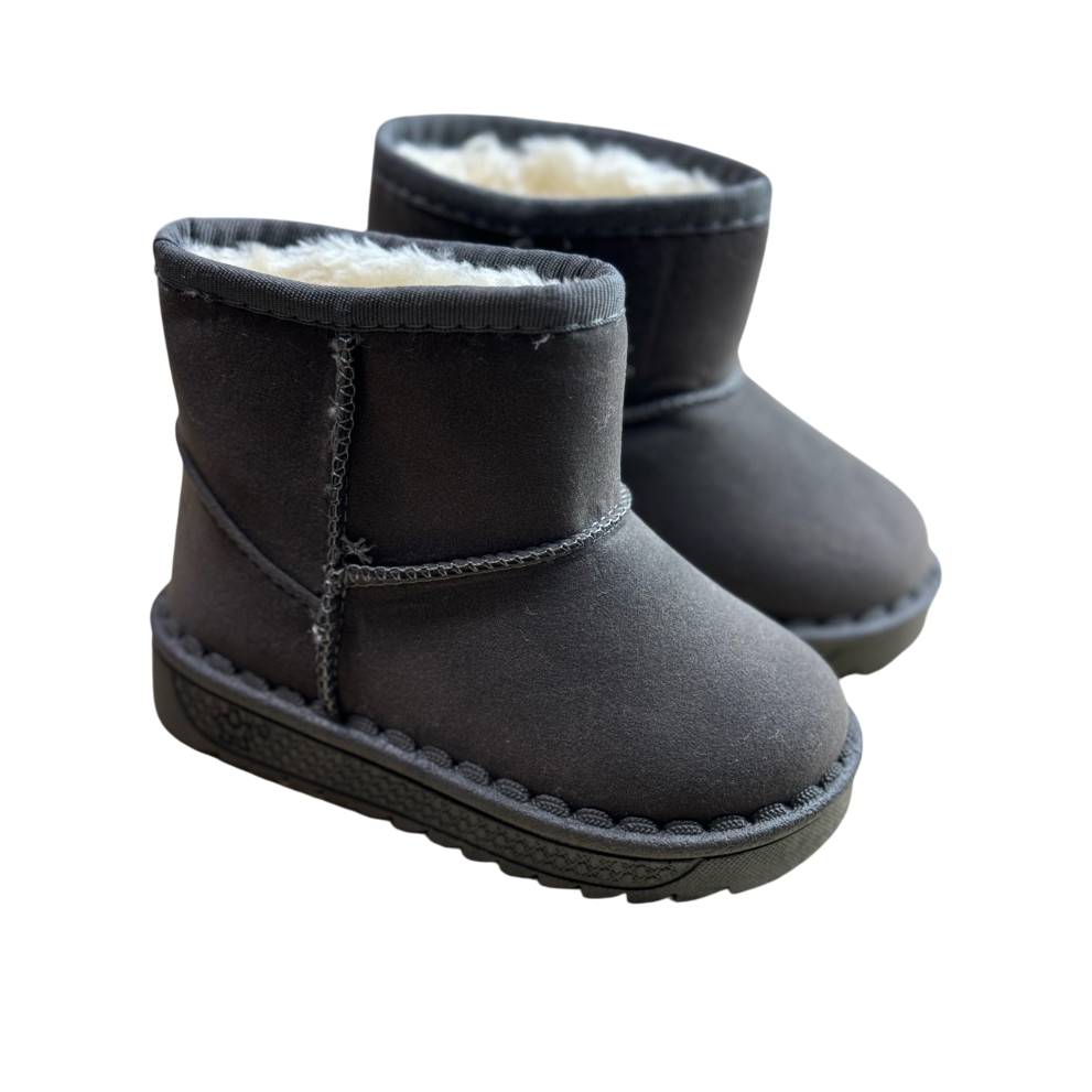 Угги дитячі зимові FN з еко-нубуку, сірі - теплі черевики з хутром Угги дитячі зимові FN з еко-нубуку, сірі - теплі черевики з хутром