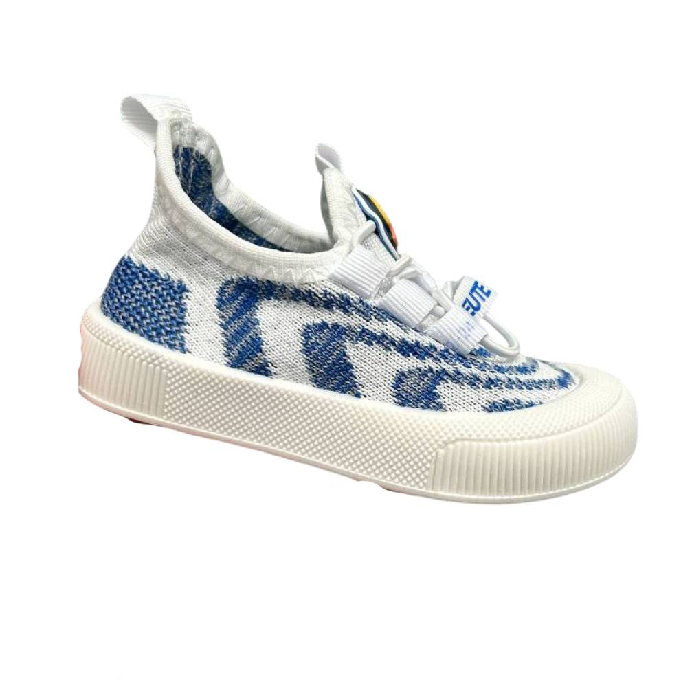 Кеди повсякденні Beute Duck білі з синіми смужками